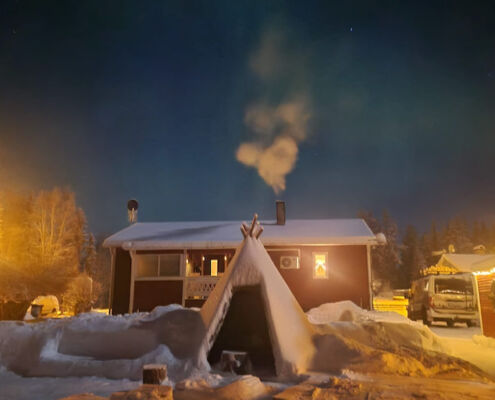 Eingeheizt in der Stuga!