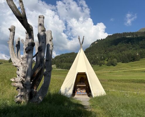 Urlaub mit Hund_Tirol_Hotel Bergfrieden Fiss_Indianderdorf