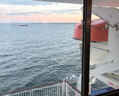 schweden-mit-hund-reisebericht-stenaline-faehre-ausblick aufs meer
