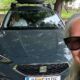 Ulli startklar für die erste Ausfahrt nach Italien mit dem Seat Leon SP Kombi